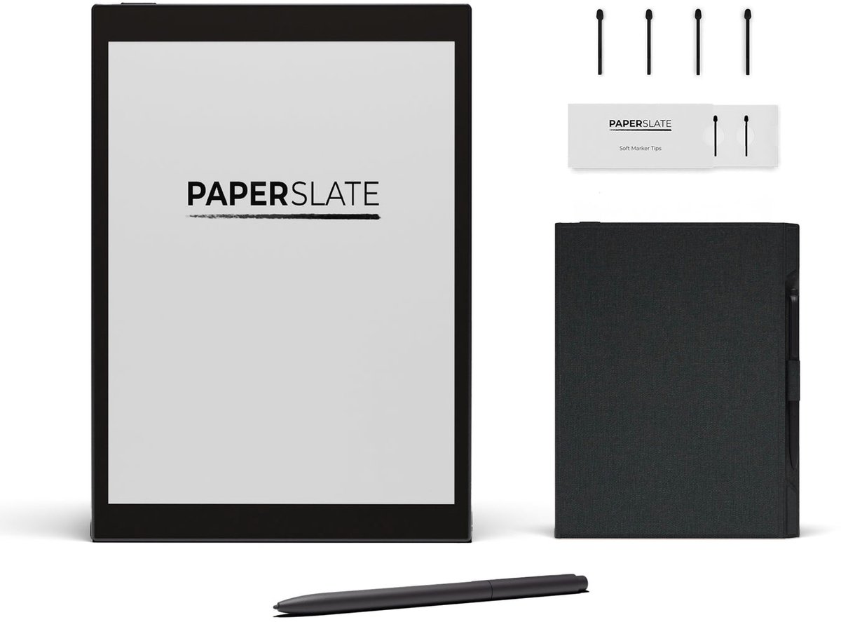 Paperslate Pack Pro Digitaal notitieboek - Grijze hoes - 4 Markeerpunten (3760419330088)