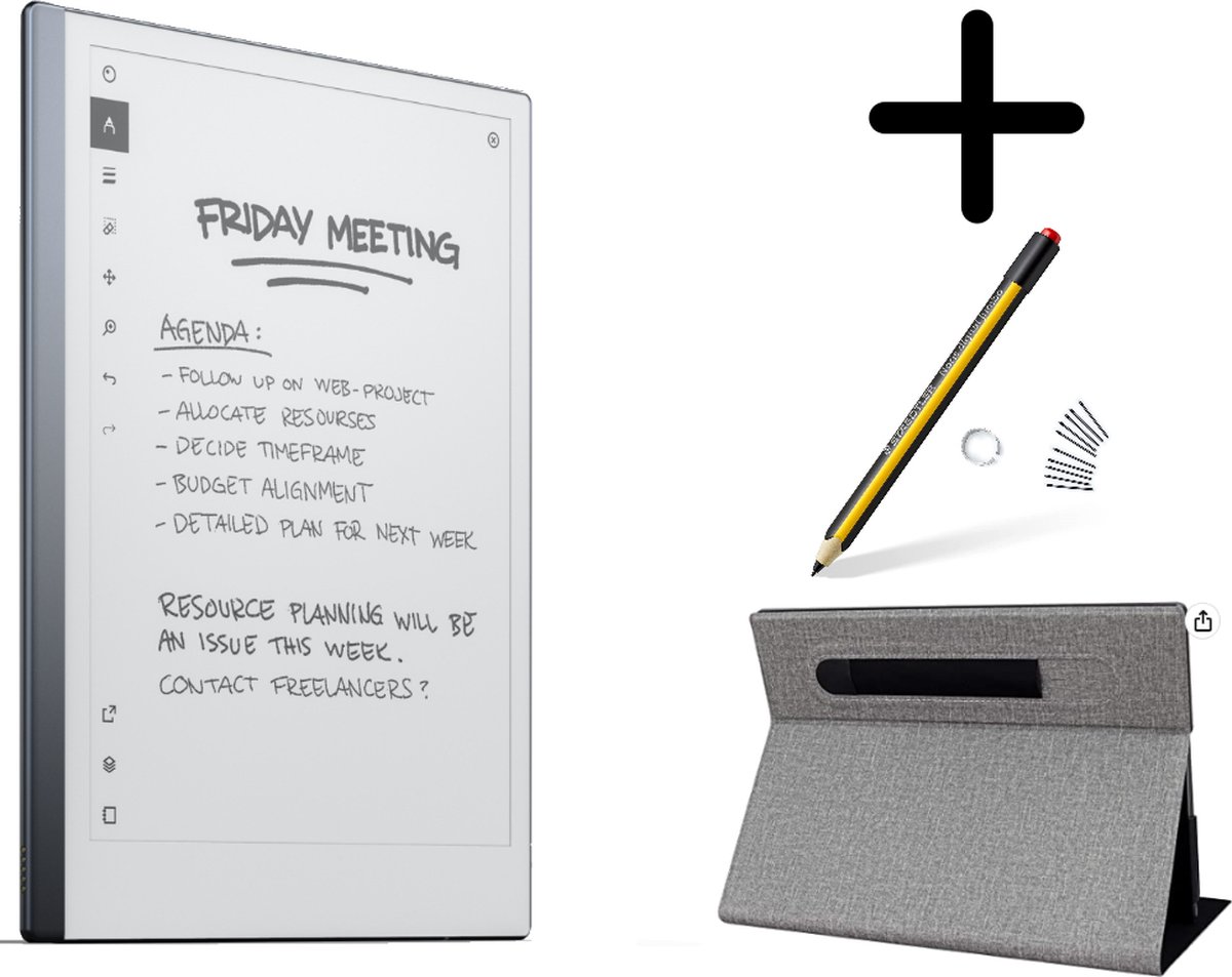 Remarkable 2 - Tekentablet - met Steadtler pen en grijze slim case folio (8717953046277)