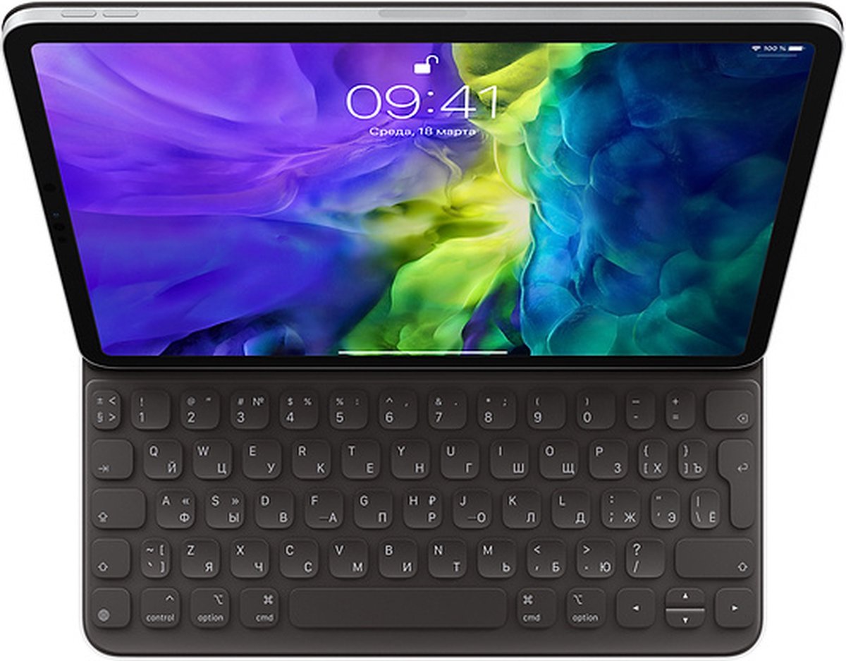 Apple MXNK2RS/A toetsenbord voor mobiel apparaat QWERTY Russisch Zwart (0190199568518)