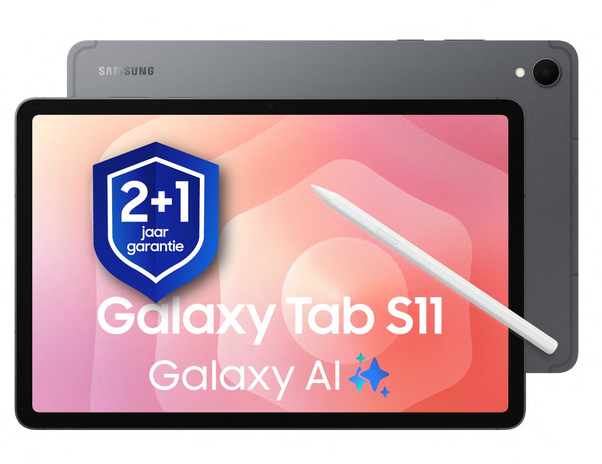 Samsung Galaxy Tab S11 - 128GB - Gray + 1 jaar extra garantie (8806097864349)
