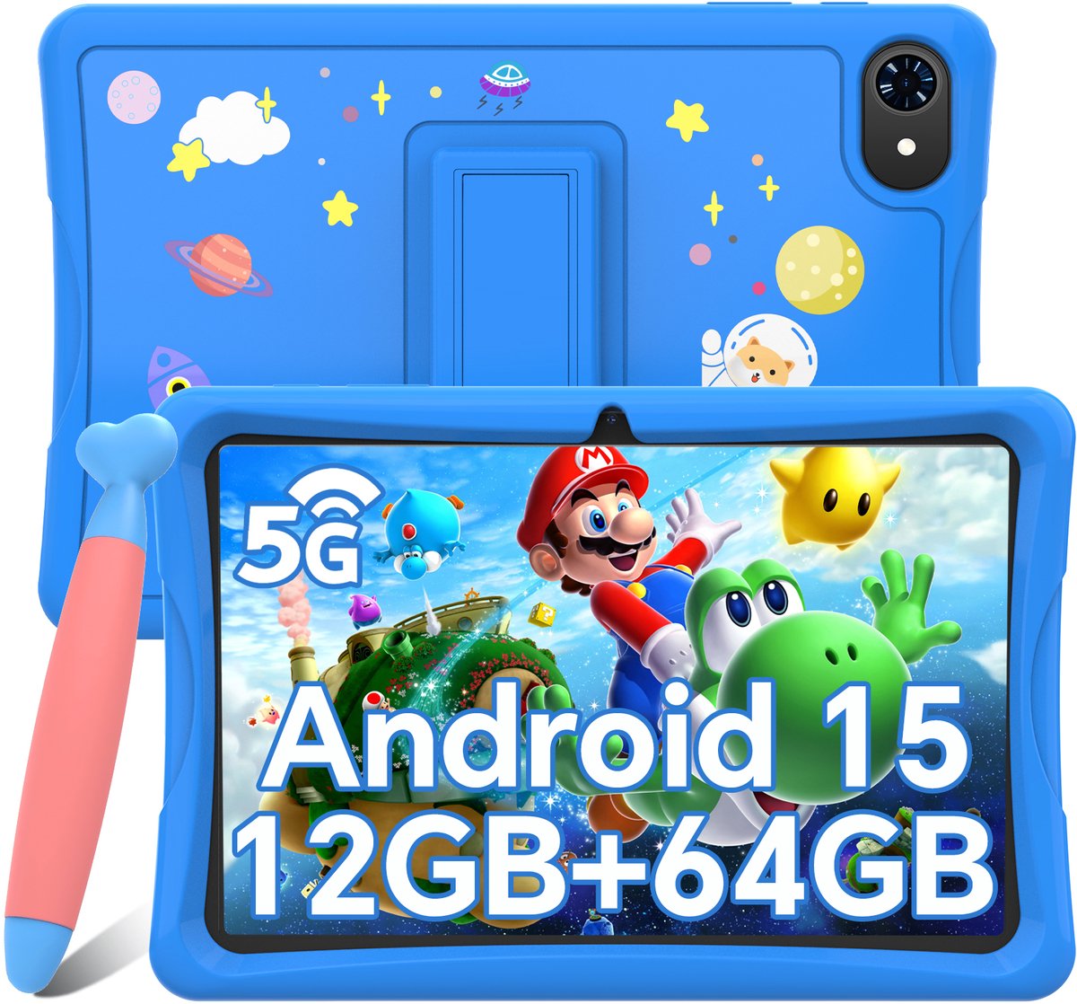VecfulPC K10 Tablet - 10 inch - 12RAM - 64ROM -5000mAh - Android 15 - Blauw (0810228351378)