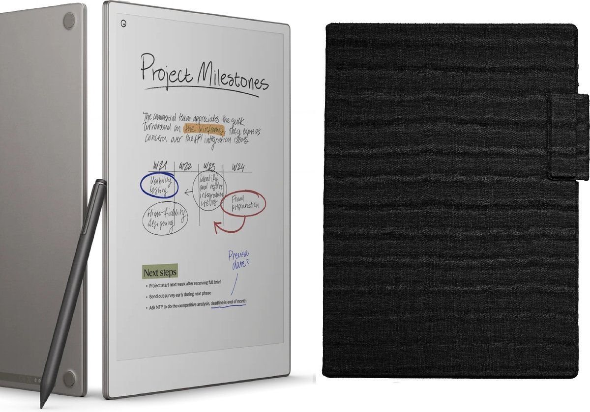 reMarkable Paper Pro met Marker Plus en Zwarte Magnetische Hoes - digitaal notitieblok (8717953043894)