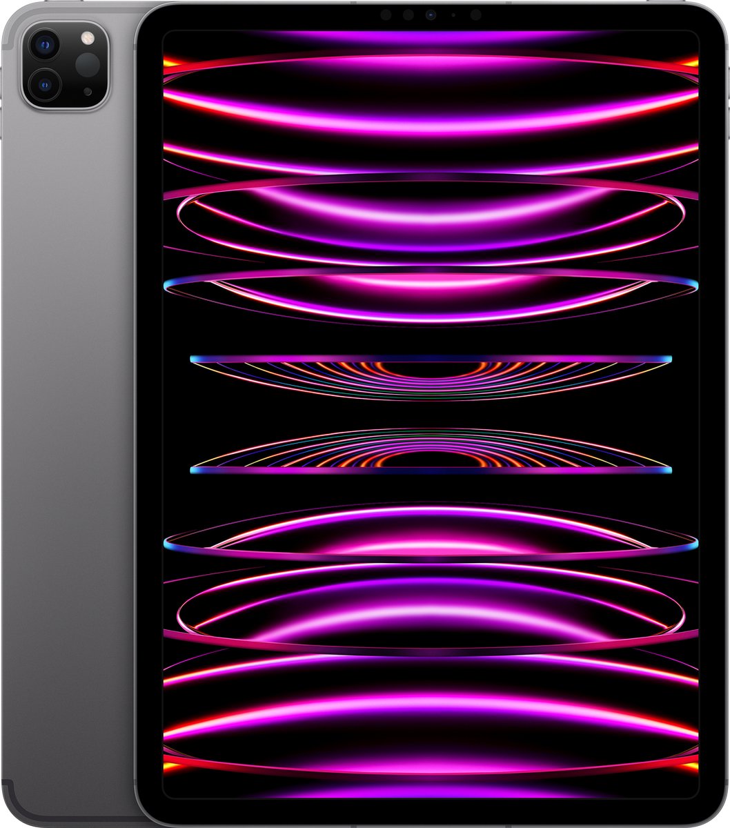 Apple iPad Pro (2022) - 12.9 inch - WiFi + 5G - 128GB - Spacegrijs - 6e generatie (0194253253037)