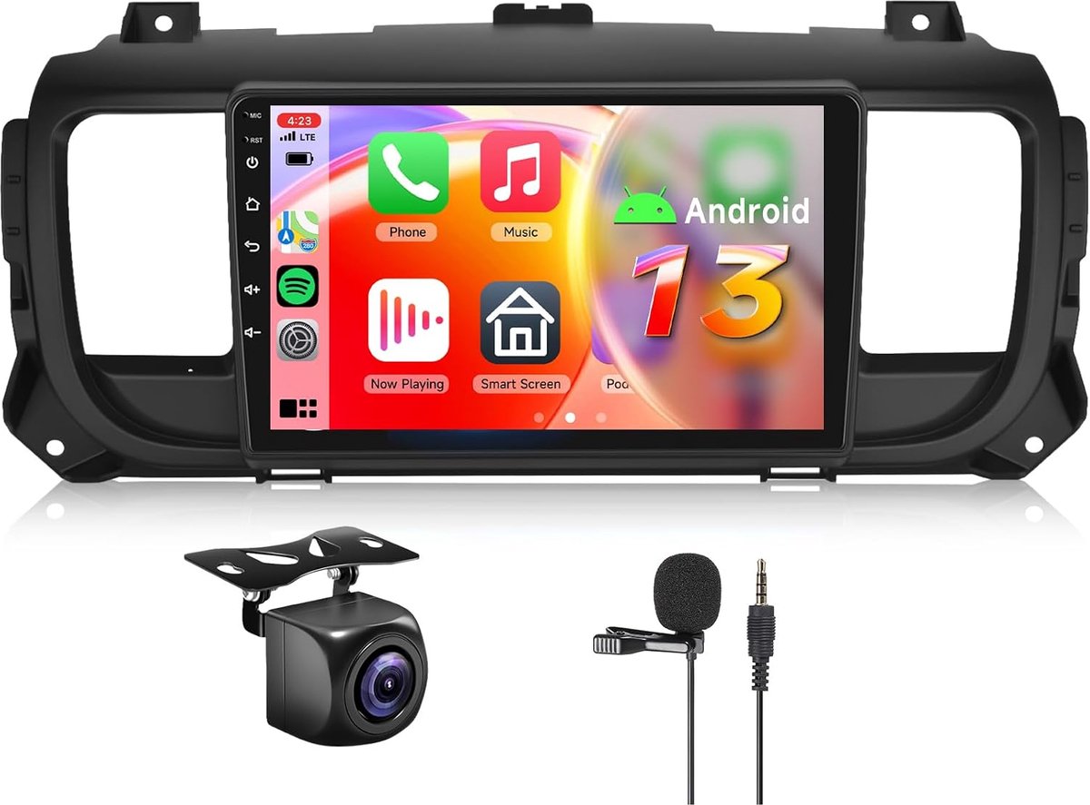 Auto radio 9 inch - 128GB opslag - Android Auto en WiFi - Geschikt voor Citroen Jumpy 3/Peugeot Expert/Toyota Proace - ShopVlot (2163898496930)