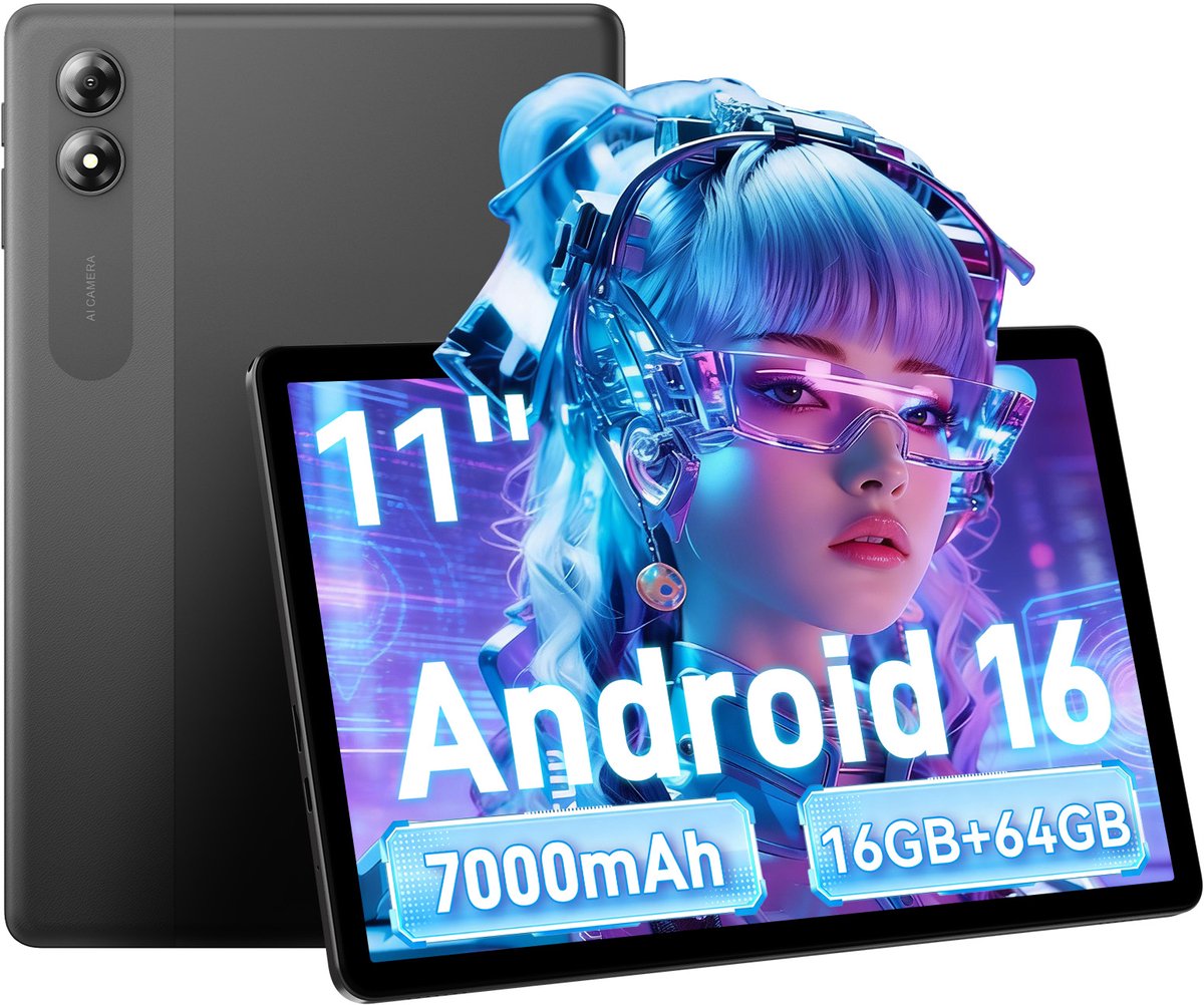 ExcitPower T30 Tablet - 11 inch - 4GB RAM - 64GB ROM - 7000mAh - Grijs (0810201776921)