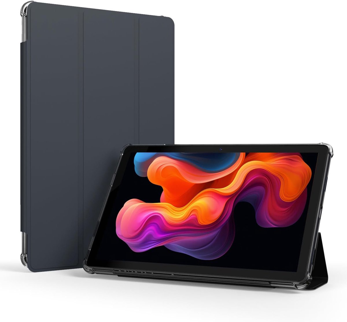SnelShoppen - 10 inch Gaming Tablet Android 14 met 8GB RAM, 128GB ROM (Uitbreidbaar tot 1TB), 4G LTE Dual SIM, 6000mAh, HD Scherm, Inclusief Zwart Ler (2848628925729)
